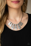 Gallery Goddess - Silver Necklace - Paparazzi Accessories Necklace Bedazzle Me Pretty Mobile Fashion Boutique