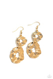 Gallery Gravitas - Gold Earrings - Paparazzi Accessories Earrings Bedazzle Me Pretty Mobile Fashion Boutique