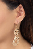 Gallery Gravitas - Gold Earrings - Paparazzi Accessories Earrings Bedazzle Me Pretty Mobile Fashion Boutique