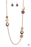 Gallery Guru - Copper Necklace - Paparazzi Accessories Necklace Bedazzle Me Pretty Mobile Fashion Boutique