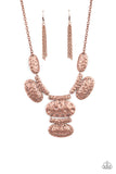 Gallery Relic - Copper Necklace - Paparazzi Accessories Necklace Bedazzle Me Pretty Mobile Fashion Boutique