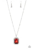 Galloping Gala - Red Necklace - Paparazzi Accessories Necklace Bedazzle Me Pretty Mobile Fashion Boutique