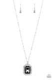 Galloping Gala - Silver Necklace - Paparazzi Accessories Necklace Bedazzle Me Pretty Mobile Fashion Boutique