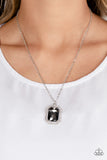 Galloping Gala - Silver Necklace - Paparazzi Accessories Necklace Bedazzle Me Pretty Mobile Fashion Boutique