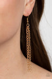 Galvanized Grit - Gold Necklace - Paparazzi Accessories Necklace Bedazzle Me Pretty Mobile Fashion Boutique