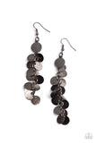 Game CHIME - Black Earrings - Paparazzi Accessories Earrings Bedazzle Me Pretty Mobile Fashion Boutique