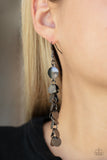 Game CHIME - Black Earrings - Paparazzi Accessories Earrings Bedazzle Me Pretty Mobile Fashion Boutique