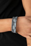 Garage Band Grunge - Silver Bracelet - Paparazzi Accessories Bracelet Bedazzle Me Pretty Mobile Fashion Boutique