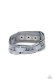 Garage Band Grunge - Silver Bracelet - Paparazzi Accessories Bracelet Bedazzle Me Pretty Mobile Fashion Boutique