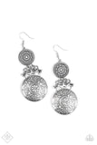 Garden Adventure -  Silver Earrings - Paparazzi Accessories Earrings Bedazzle Me Pretty Mobile Fashion Boutique