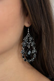 Garden Decorum - Black Earrings - Paparazzi Accessories Earrings Bedazzle Me Pretty Mobile Fashion Boutique