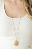 Garden Estate - Gold Necklace - Paparazzi Accessories Necklace Bedazzle Me Pretty Mobile Fashion Boutique