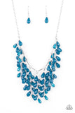 Garden Fairytale - Blue Necklace - Paparazzi Accessories Necklace FS-Bedazzle Me Pretty Mobile Fashion Boutique