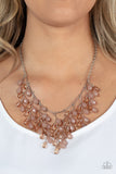 Garden Fairytale - Brown Necklace - Paparazzi Accessories Necklace Bedazzle Me Pretty Mobile Fashion Boutique