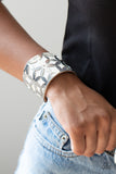 Garden Fiesta - White Bracelet - Paparazzi Accessories Bracelet Bedazzle Me Pretty Mobile Fashion Boutique