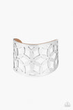Garden Fiesta - White Bracelet - Paparazzi Accessories Bracelet Bedazzle Me Pretty Mobile Fashion Boutique