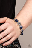 Garden Flair - Blue Bracelet - Paparazzi Accessories Bracelet Bedazzle Me Pretty Mobile Fashion Boutique