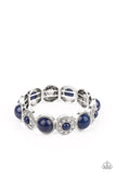 Garden Flair - Blue Bracelet - Paparazzi Accessories Bracelet Bedazzle Me Pretty Mobile Fashion Boutique