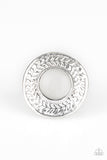 Garden Garland - White Ring - Paparazzi Accessories Ring Bedazzle Me Pretty Mobile Fashion Boutique
