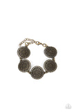 Garden Gate Glamour - Brass Bracelet - Paparazzi Accessories Bracelet Bedazzle Me Pretty Mobile Fashion Boutique