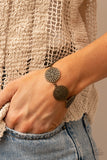 Garden Gate Glamour - Brass Bracelet - Paparazzi Accessories Bracelet Bedazzle Me Pretty Mobile Fashion Boutique