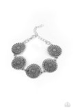 Garden Gate Glamour - Silver Bracelet - Paparazzi Accessories Bracelet Bedazzle Me Pretty Mobile Fashion Boutique