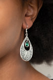 Garden Magic - Green Earrings - Paparazzi Accessories Earrings Bedazzle Me Pretty Mobile Fashion Boutique