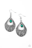 Garden Magic - Green Earrings - Paparazzi Accessories Earrings Bedazzle Me Pretty Mobile Fashion Boutique