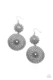 Garden Mantra - White Earrings - Paparazzi Accessories Earrings Bedazzle Me Pretty Mobile Fashion Boutique