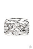 Garden Masquerade - White Bracelet - Paparazzi Accessories Bracelet Bedazzle Me Pretty Mobile Fashion Boutique