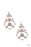 Garden Melody - Brown Earrings - Paparazzi Accessories Earrings Bedazzle Me Pretty Mobile Fashion Boutique