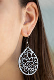 Garden Mosaic - Black Earrings - Paparazzi Accessories Earrings Bedazzle Me Pretty Mobile Fashion Boutique