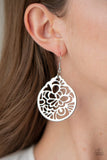 Garden Mosaic - Silver Earrings - Paparazzi Accessories Earrings Bedazzle Me Pretty Mobile Fashion Boutique