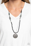 Garden of Grace - Black Necklace - Paparazzi Accessories Necklace Bedazzle Me Pretty Mobile Fashion Boutique