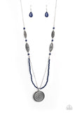 Garden of Grace - Blue Necklace - Paparazzi Accessories Necklace Bedazzle Me Pretty Mobile Fashion Boutique
