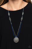 Garden of Grace - Blue Necklace - Paparazzi Accessories Necklace Bedazzle Me Pretty Mobile Fashion Boutique