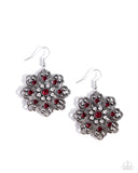 Garden of Love - Red Earrings - Paparazzi Accessories Earrings Bedazzle Me Pretty Mobile Fashion Boutique