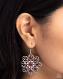 Garden of Love - Red Earrings - Paparazzi Accessories Earrings Bedazzle Me Pretty Mobile Fashion Boutique