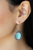 Garden Party Perfection - Blue Earrings - Paparazzi Accessories Earrings Bedazzle Me Pretty Mobile Fashion Boutique