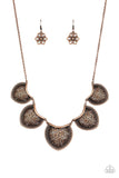Garden Pixie - Copper Necklace - Paparazzi Accessories Necklace Bedazzle Me Pretty Mobile Fashion Boutique