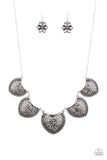 Garden Pixie - Silver Necklace - Paparazzi Accessories Necklace Bedazzle Me Pretty Mobile Fashion Boutique