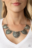 Garden Pixie - Silver Necklace - Paparazzi Accessories Necklace Bedazzle Me Pretty Mobile Fashion Boutique