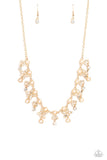Garden Princess - Gold Necklace - Paparazzi Accessories Necklace Bedazzle Me Pretty Mobile Fashion Boutique