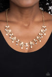 Garden Princess - Gold Necklace - Paparazzi Accessories Necklace Bedazzle Me Pretty Mobile Fashion Boutique