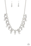 Garden Princess - White Necklace - Paparazzi Accessories Necklace Bedazzle Me Pretty Mobile Fashion Boutique