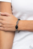 Garden Rendezvous - Black Bracelet - Paparazzi Accessories Bracelet Bedazzle Me Pretty Mobile Fashion Boutique