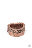 Garden Romance - Copper Ring - Paparazzi Accessories Ring Bedazzle Me Pretty Mobile Fashion Boutique