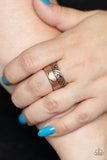Garden Romance - Copper Ring - Paparazzi Accessories Ring Bedazzle Me Pretty Mobile Fashion Boutique