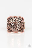 Garden Safari - Copper Ring - Paparazzi Accessories Ring Bedazzle Me Pretty Mobile Fashion Boutique
