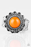 Garden Stroll - Orange Ring - Paparazzi Accessories Ring Bedazzle Me Pretty Mobile Fashion Boutique